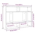 Miniatyrbilde 11 av 11: vidaXL Vegghylle artisan eik 75x16x55 cm konstruert tre