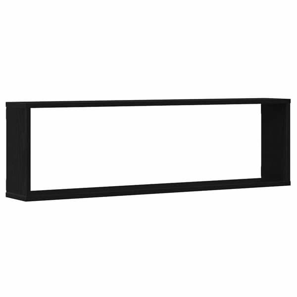 vidaXL seinäkuutiohyllyt 2 kpl musta tammi 100x15x30 cm tekninen puu