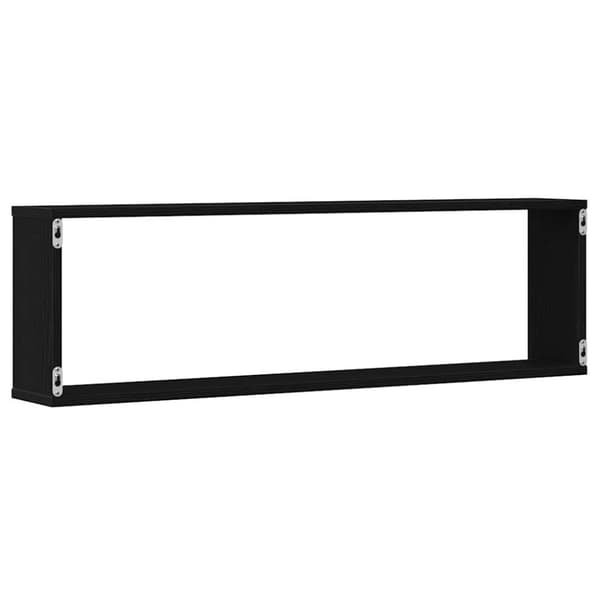 vidaXL seinäkuutiohyllyt 2 kpl musta tammi 100x15x30 cm tekninen puu