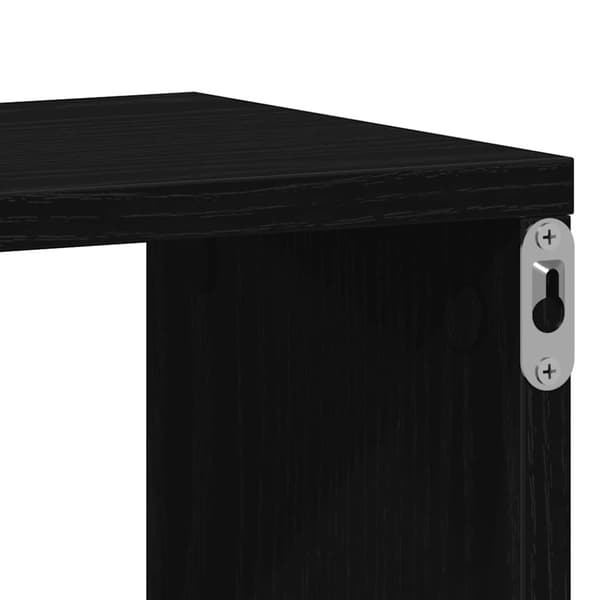 vidaXL seinäkuutiohyllyt 2 kpl musta tammi 100x15x30 cm tekninen puu