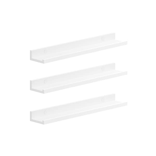 Vägg hylla, SONGMICS, 38x10 cm, Vit