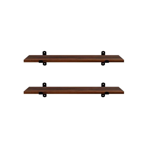 Vägg Hylla, SONGMICS, 60x20x7 cm, Vintage Brun-Svart