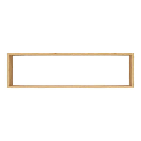 Rootz Emberin seinähylly - Bambu -hylly - kelluva hylly - luonnollinen viimeistely - parantaa sisusta - 70 cm x 15 cm x 19,5 cm