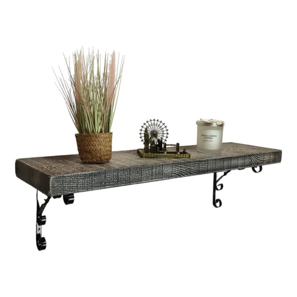 Monokrom træhyldesæt 170mm x 50cm WO 150mm Sort