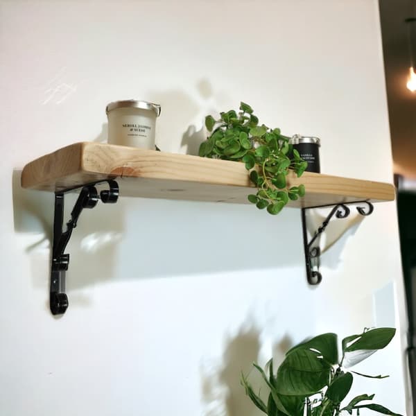 Sæt Træhylde lakeret 170mm x 140cm WO 150mm Sort
