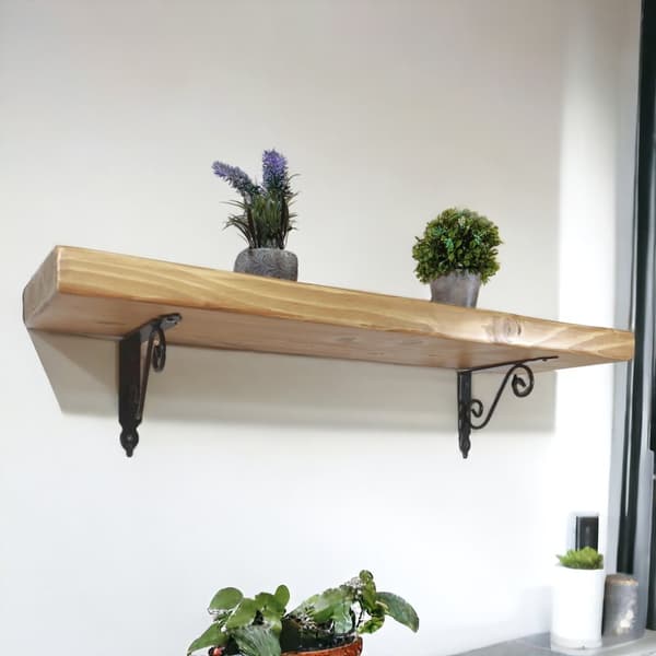 Sæt Træhylde Lys Eg 145mm x 90cm WOZ 140mm Sort