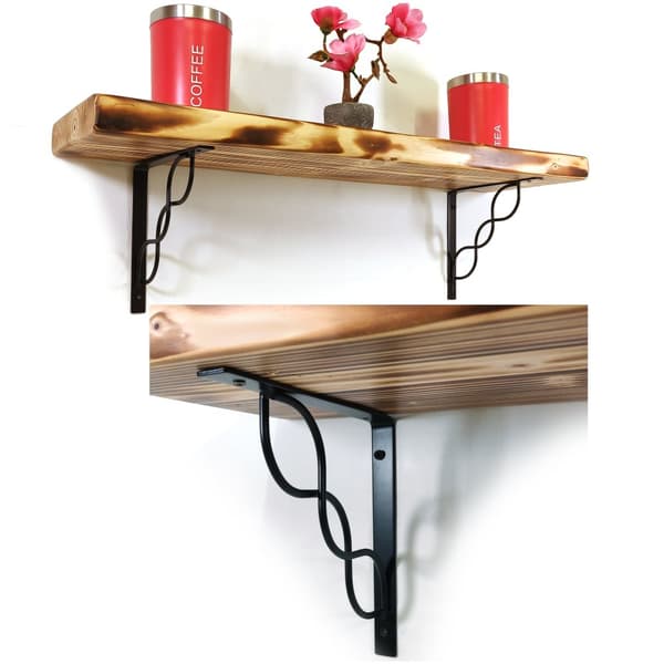 Palony træhyldesæt 220 mm x 210 cm WPRP 200 mm sort