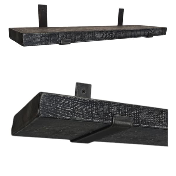 Monokrom trähyllsats 145 mm x 50 cm nedböjt fäste BD 145 mm rå