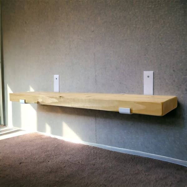 Set Trähylla Ljus Ek 145mm x 30cm Fäste Nedböjd BD 145mm Matt Vit