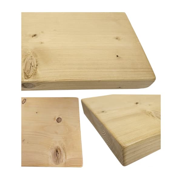 Sæt Træhylde Lys Eg 170mm x 90cm Beslag 2L 170mm Mat Sort