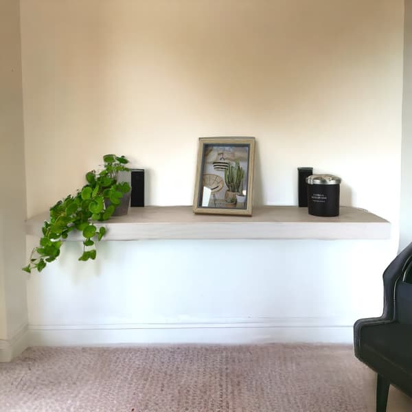 Sæt Træhylde Hvid 170mm x 80cm Beslag 2L 170mm Mat Sort