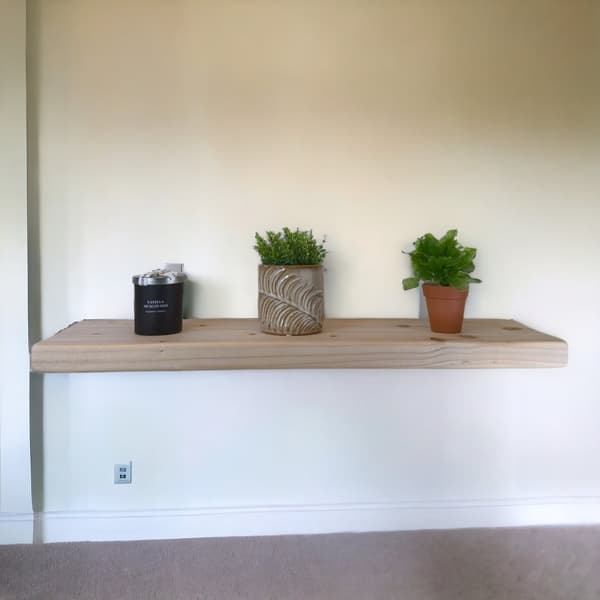 Sæt Træhylde Rå 170mm x 180cm Beslag 2L 170mm Hvid Mat