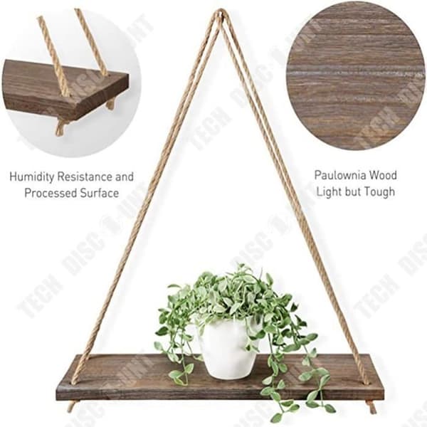 TD® Vägghylla Brun trä Vägg Flytande hyllor Rephyllor för badrum Vardagsrum Kök, S 35x14x0,85cm