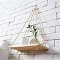 Miniatyrbild 2 av 4: TD® Vägghängande Hylla Trävägg Flytande hyllor Rep Hyllor Rep för vardagsrum Kök Badrum, L 45x14x0,85c