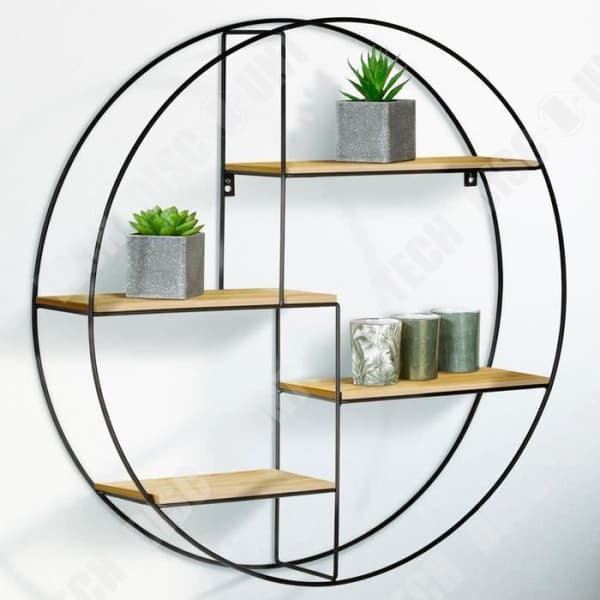 TD® nordisk stil cirkulär kreativ dekoration hylla enkel väggdekoration tredimensionell väggdekoration