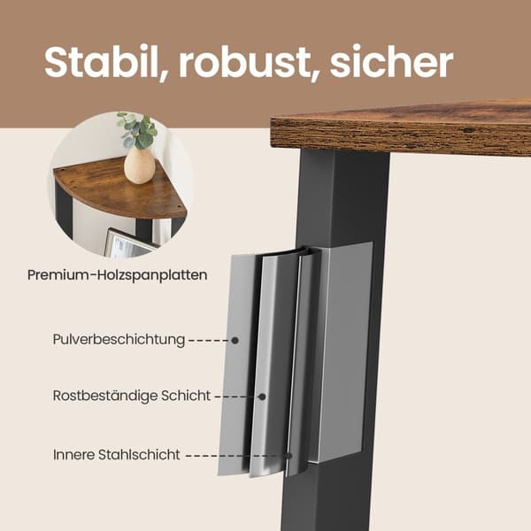 Corner Board - Industrielt design med 4 hylder, robust og stilfuld