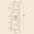 Miniatyrbillede 5 af 5: Corner Board - Industrielt design med 4 hylder, robust og stilfuld