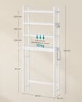 Miniatyrbillede 5 af 6: Toilet reol, SONGMICS, 26x63x185 cm, Naturlig beige.