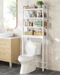 Miniatyrbillede 2 af 6: Toilet reol, SONGMICS, 26x63x185 cm, Naturlig beige.