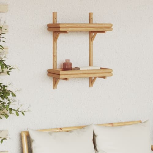 Vägghylla 2-Plan 45x26x60 cm Bambufiber