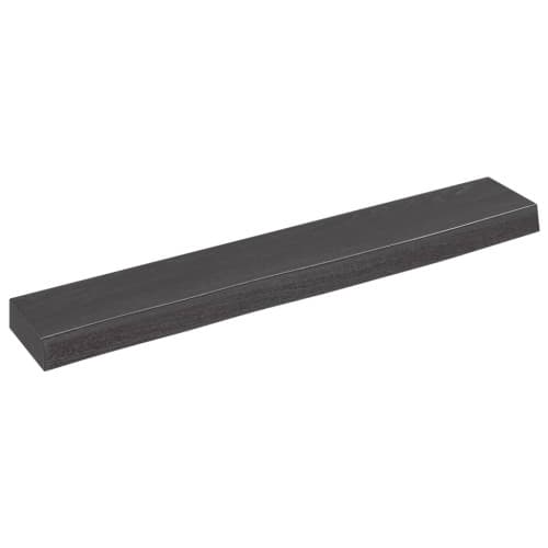 Vägghylla mörkbrun 60x10x4 cm behandlad massiv ek