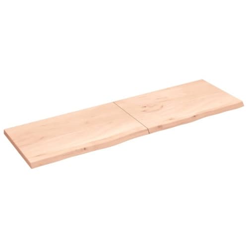 Hyllplan 200x60x(2-4) cm obehandlad massiv ek