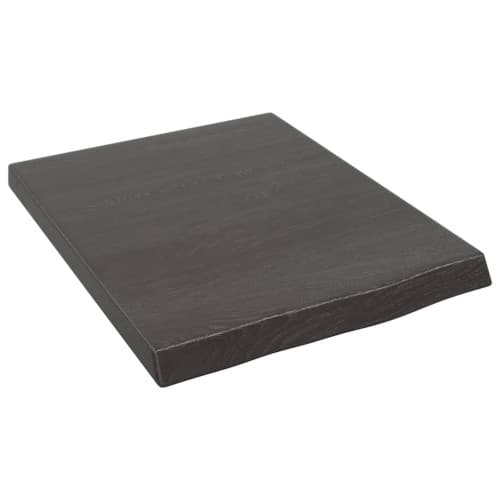 Vägghylla mörkbrun 40x50x(2-4) cm behandlad massiv ek