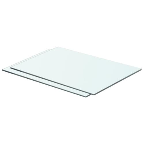 Hyllplan 2 st glas genomskinlig 50x30 cm