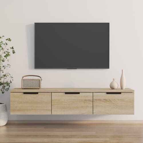 Väggskåp sonoma-ek 102x30x20 cm konstruerat trä