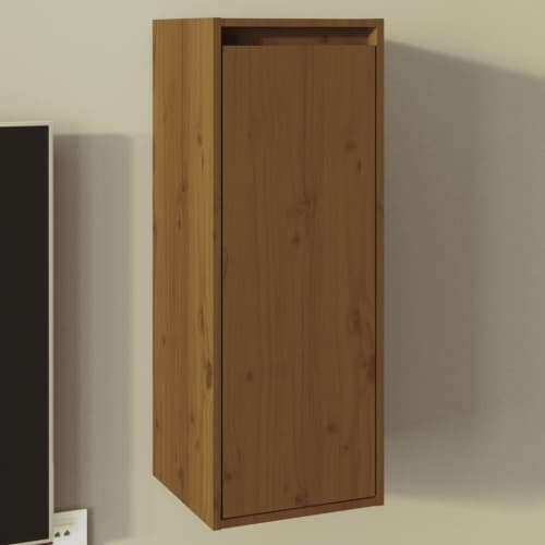 Väggskåp honungsbrun 30x30x80 cm massiv furu