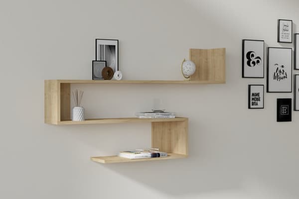 Seinähylly, Penne, 120 x 71 x 20 cm, safiirinruskea