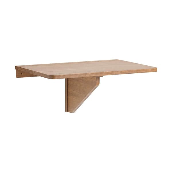 Väggmonterat dropplöv-bord, FWT03-PF, 60x40 cm, Brun