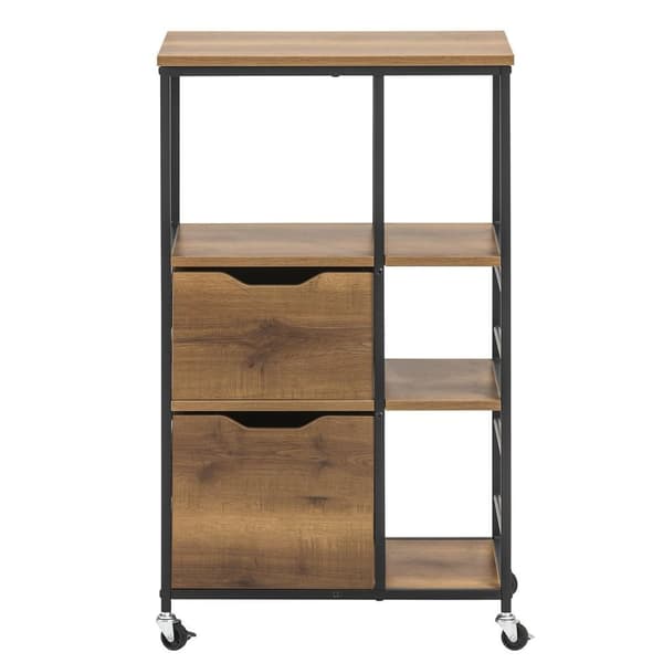 Køkkenhylde Trolley, FKW111-PF, 37x89x53 cm, Brun