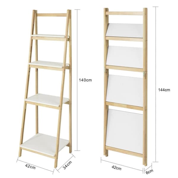 Foldbar hylde, FRG162-N, 42x34x140 cm, Brun