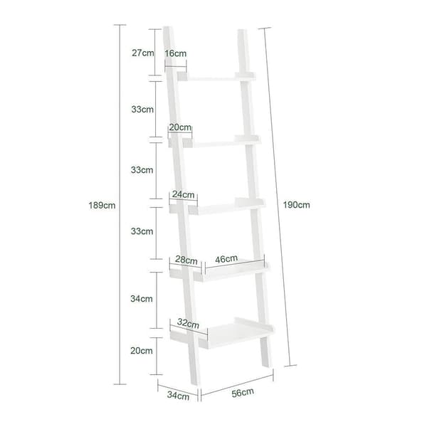 Bogreol, FRG17-W, 56x27x189 cm, Hvid