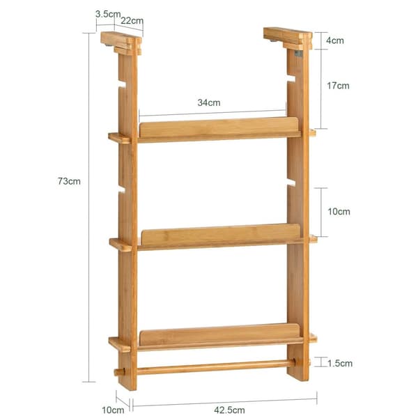 Køleskabsorganisator, KCR03-N, 42x20x73 cm, Brun