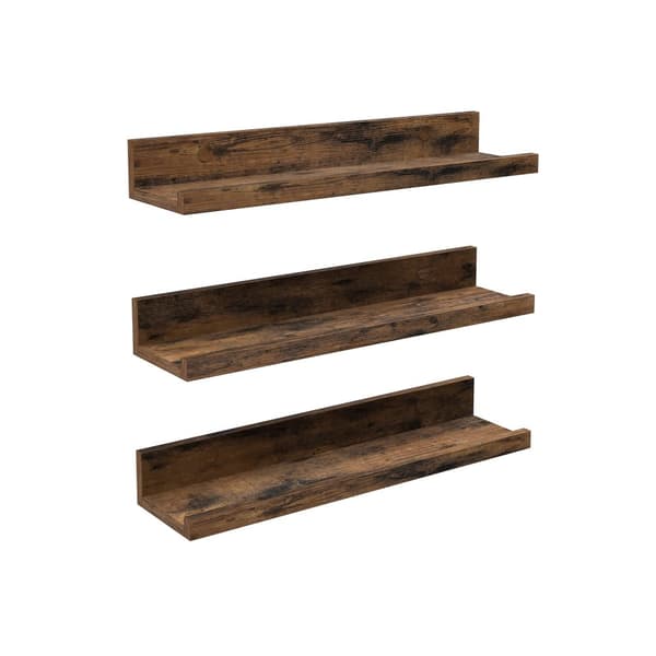 Vegghyller sett med 3 vintage brune