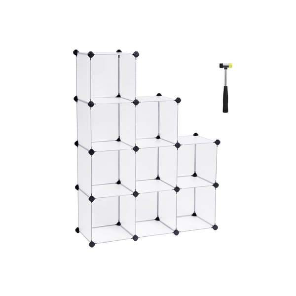 Boltl�st reolsystem 9 terninger hvid