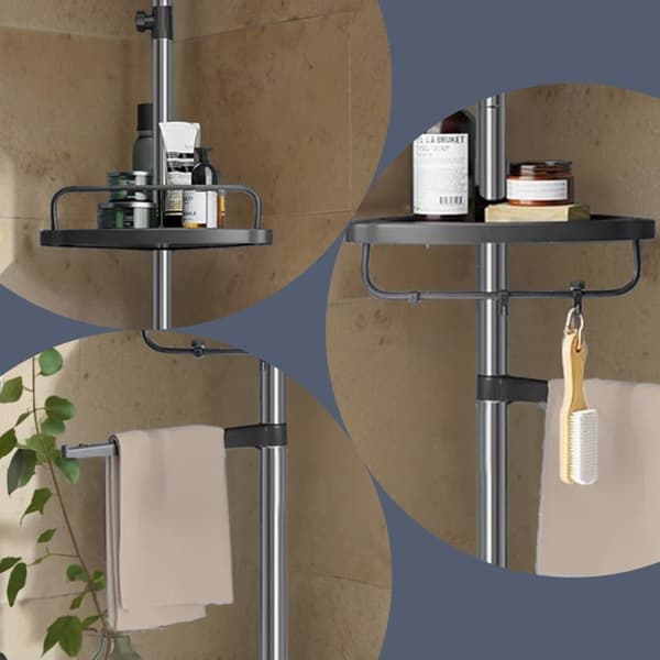 Brusehylde, SONGMICS BCB002B01, 95-300 cm, Sølv og Sort