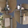 Miniatyrbillede 4 af 6: Brusehylde, SONGMICS BCB002B01, 95-300 cm, Sølv og Sort