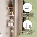 Miniatyrbild 5 av 5: Duschhylla, SONGMICS BCB02SW, 95-300 cm, Vit-Silver