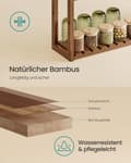 Miniatyrbild 6 av 6: Badrumshylla, SONGMICS BCB013K01, 15x60x54 cm, Brun