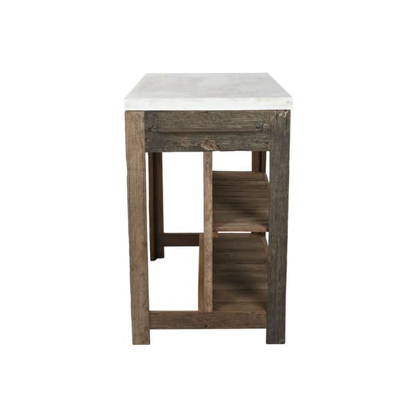 Keittiökalusteet Home ESPRIT Valkoinen Luonnollinen 120 x 60 x 97 cm 131 x 61,5 x 97 cm