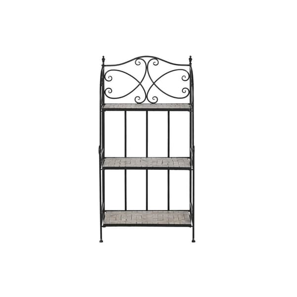 Hyller Home ESPRIT Svart Flerfarget Keramikk Smijern 3 Hyller 54 x 29 x 121 cm 58 x 31,5 x 117 cm