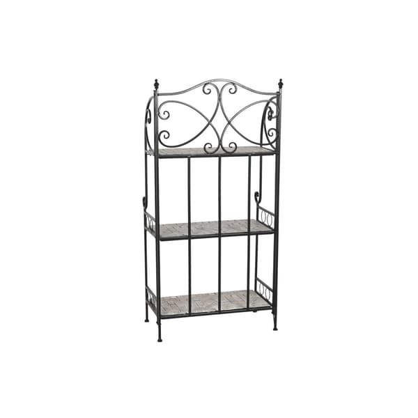 Hyller Home ESPRIT Svart Flerfarget Keramikk Smijern 3 Hyller 54 x 29 x 121 cm 58 x 31,5 x 117 cm