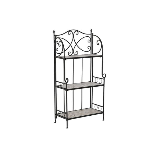 Hyller Home ESPRIT Svart Flerfarget Keramikk Smijern 3 Hyller 54 x 29 x 121 cm 58 x 31,5 x 117 cm