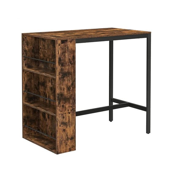 Industrielt design barbord med hylder