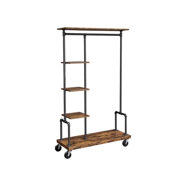 Garderob med gallerhyllor industriell stil
