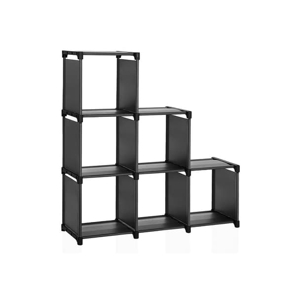 Plasthylde 6 terninger Sort