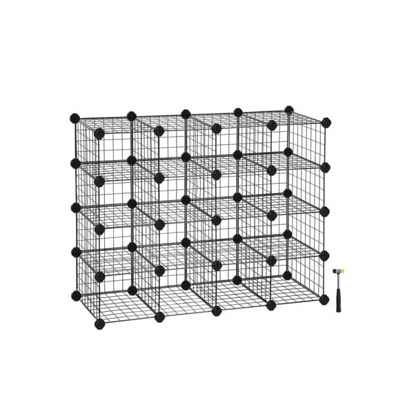 Boltefri reol 15 gitterrum sort